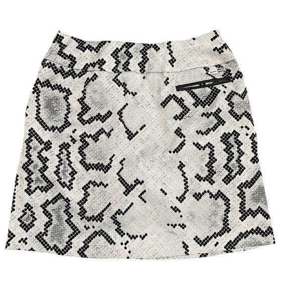 Jamie Sadock Golf Skirt Skort Snakeskin Print Black Grey Sz 4 - Picture 3 of 8